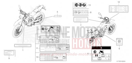 CAUTION LABEL (CRF250LA,CRF300L/LA) CRF300LAS de 2025
